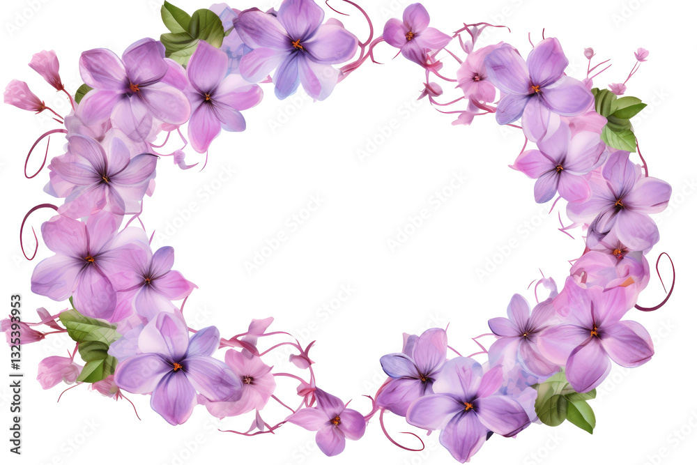 lilac flowers as a frame border on transparent background lilac flowers as a frame border on transparent background