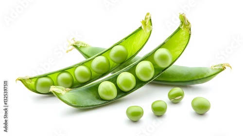 Wallpaper Mural Fresh ripe green pea open pod with seeds Torontodigital.ca