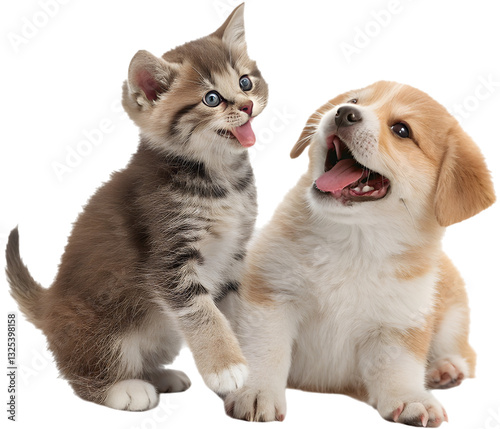 The lovable kitten and puppy couple bring joy, warmth, and sweetness to any heart. 