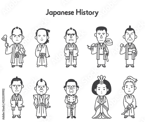 日本史全身イラスト 江戸時代幕末