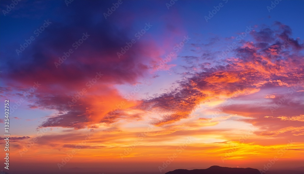 Fototapeta premium colorful sunset twilight sky