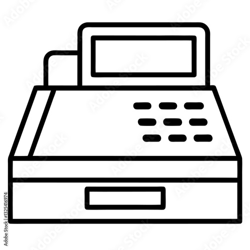 vector illustration of a cash register icon
