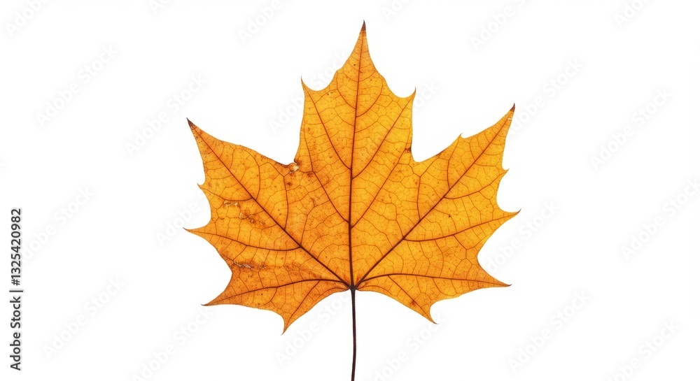 Autumn maple leaf with vibrant colors isolated on a white background Autumn maple leaf with vibrant colors isolated on a white background