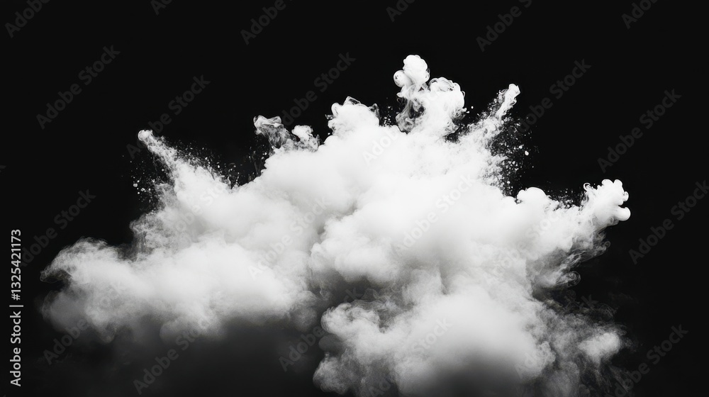 Ink explosion in air, thick pigment clouds dispersing Ink explosion in air, thick pigment clouds dispersing