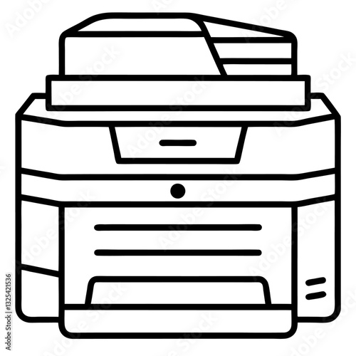 vector illustration of a printer