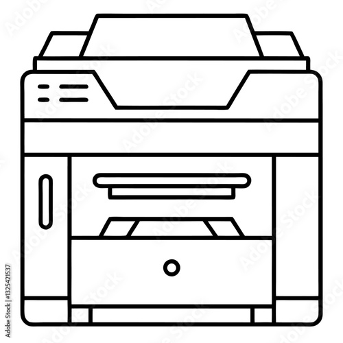 vector illustration of a printer