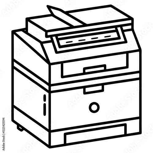 vector illustration of a printer