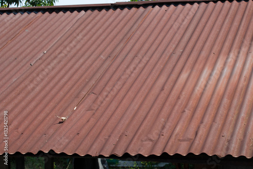 Old antique zinc roofing in Thailand