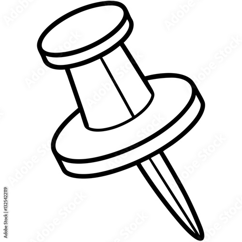 vector illustration of a push pin