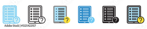 Assignment multi style icon set. use for modern concept, print, UI, UX kit, web and app development. Vector EPS 10, related to digital education, digital learning