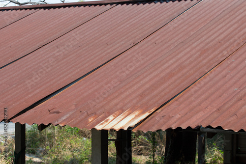 Old antique zinc roofing in Thailand