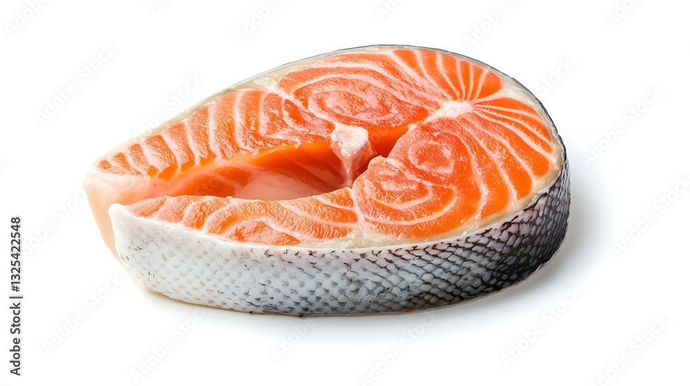 salmon trout steak slice of fresh raw fish salmon trout steak slice of fresh raw fish