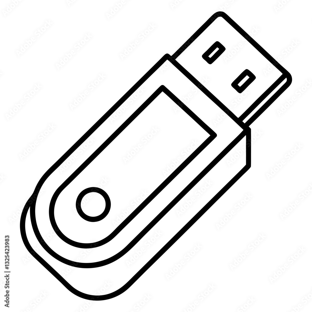 vector illustration of a usb flash drive vector illustration of a usb flash drive