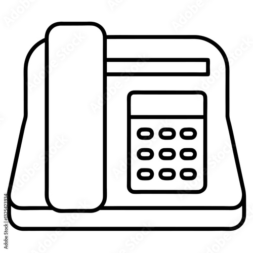 vector illustration of a retro telephone