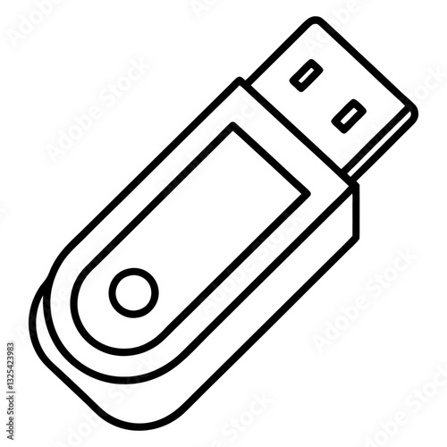 vector illustration of a usb flash drive