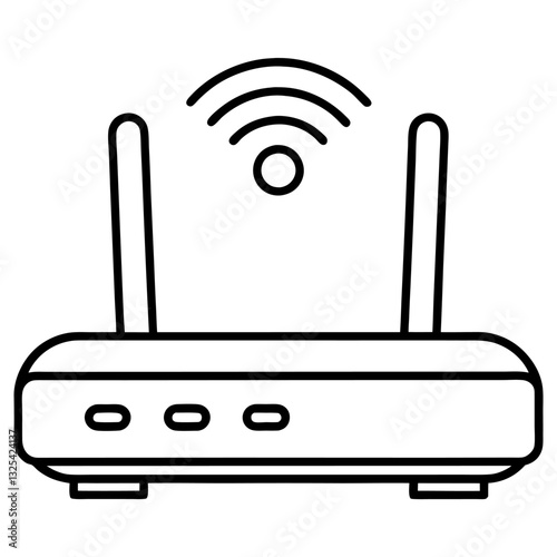 vector illustration of a wireless router