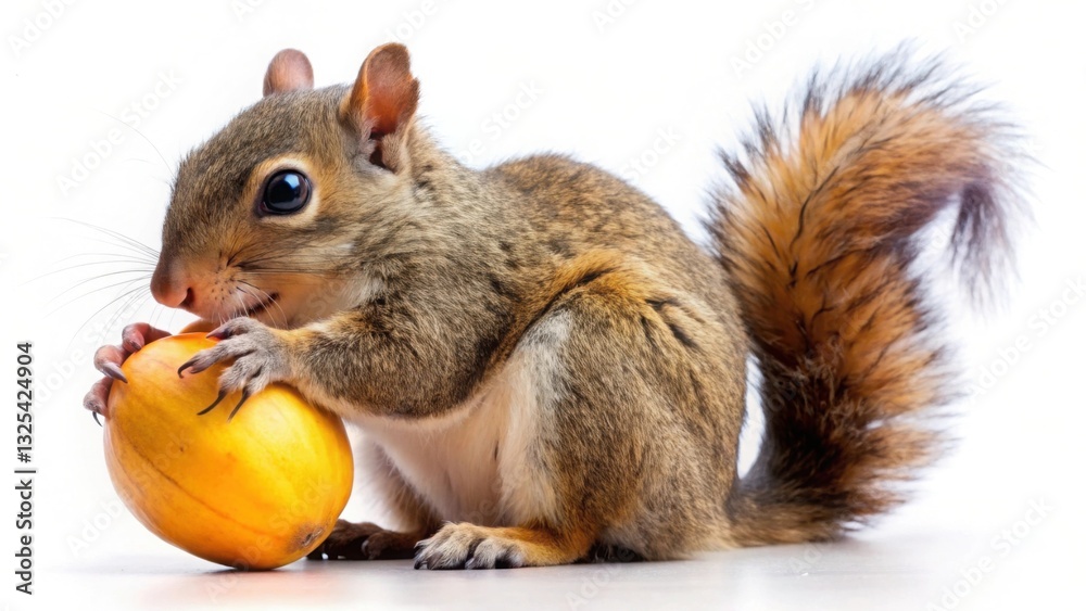 Obraz premium squirrel eating nut