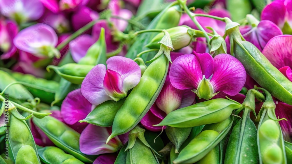 Close-up of fresh sweet peas without pods, sweet, garden, peas, green, fresh, close-up, vegetable, food, organic, healthy