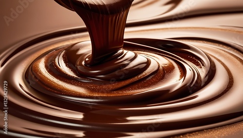 Melted liquid chocolate texture.