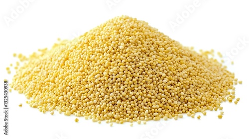 Pile of millet isolated on white