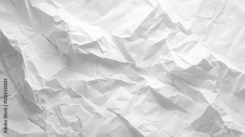 Fototapeta premium Abstract Texture of Crumpled Paper with Striking Shadows and Contrast