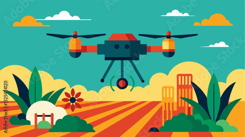With the ability to cover large areas quickly precisely and efficiently these drones are revolutionizing the world of smart agriculture and helping farmers make informed and. Vector illustration