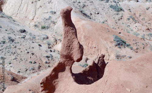 Beautiful red canyons and the results of weathering and erosion.