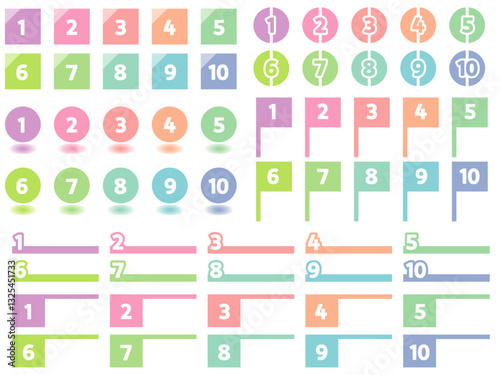 数字アイコンのセット01