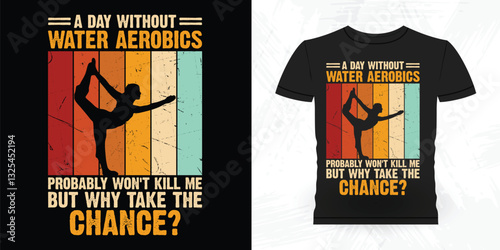 Funny Aerobics Instructor Vintage Aerobics T-shirt Design