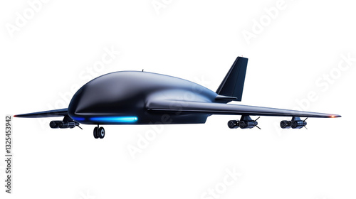 Futuristic Unmanned Aerial Vehicle with Sleek Design and Advanced Technology Features