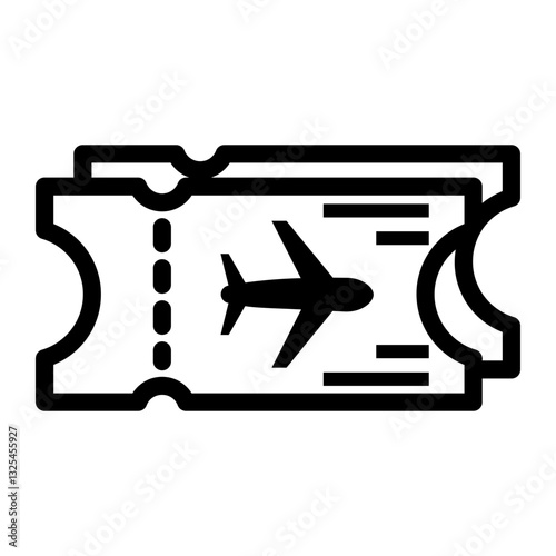 plane ticket Line Icon