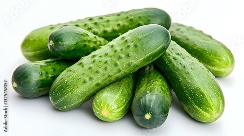 Obraz na płótnie mini cucumbers isolated on white background