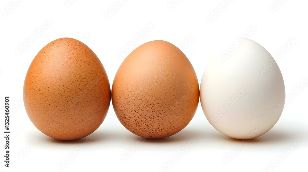 Three eggs isolated on white background Three eggs isolated on white background