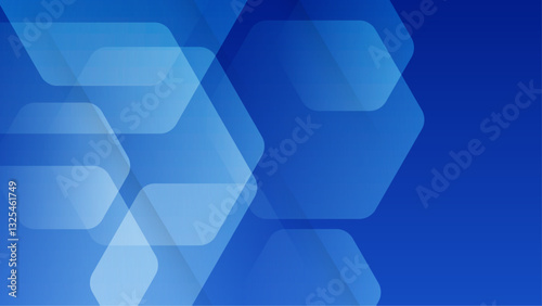 modern blue gradient hexagon background vector illustration, great for business project, presentation background, and wallpaper