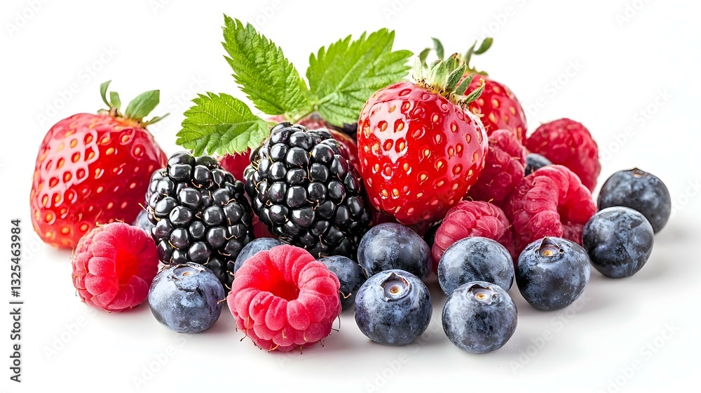 Bright berries on white background Bright berries on white background