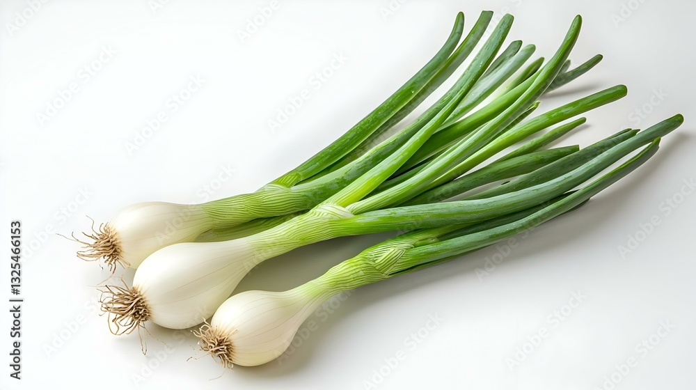 Green sping onion scallion isolated on white Green sping onion scallion isolated on white