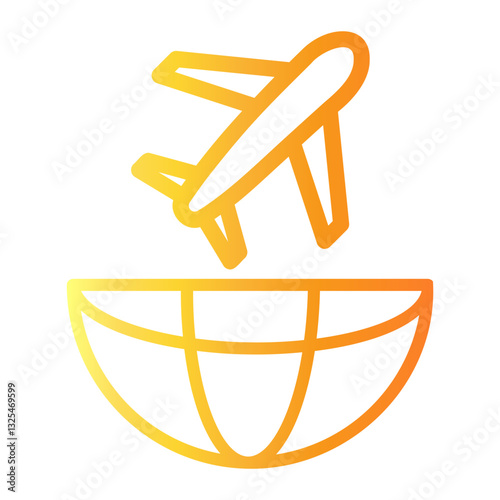 business travel Line Gradient Icon