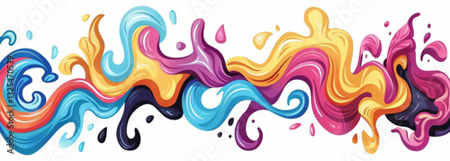 Abstract colorful background, design, illustration, vector, swirl, shape, art, pattern, wave, spiral, rainbow, color, texture, wallpaper, light, decoration, lines, symbol, 3d, colorful, sign, element,