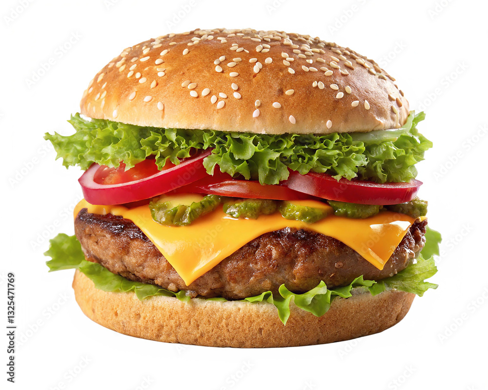 hamburger on white hamburger on white
