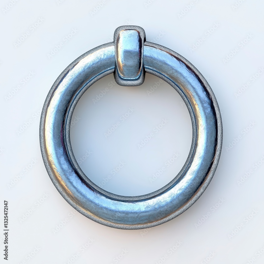Obraz premium Brushed Metal Ring A Detailed Close Up View, Generative AI.