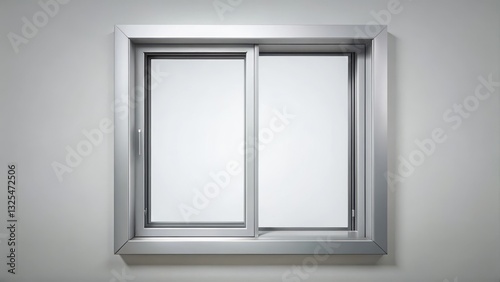 Metal Aluminum Window Frame  Close Up  Gray Silver