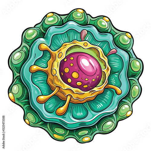 Render a photorealistic image of Amoeba proteus, showcasing its soft, jelly-like structure, pseudopods extending, detailed cellular components visible.