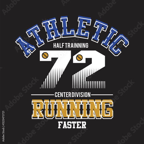 athletics running faster design typography vector illustration