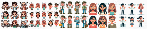 Angry People Vector Image Set 