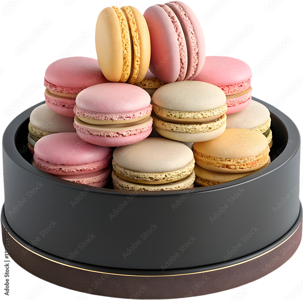 Obraz premium A vibrant Macaron featuring delicate flavors and a smooth texture, ideal for sweet indulgence. 