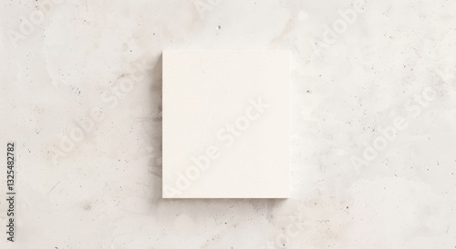 Minimalist White Book Cover Mockup Template with High Resolution and Detailed Square Shape in Top View