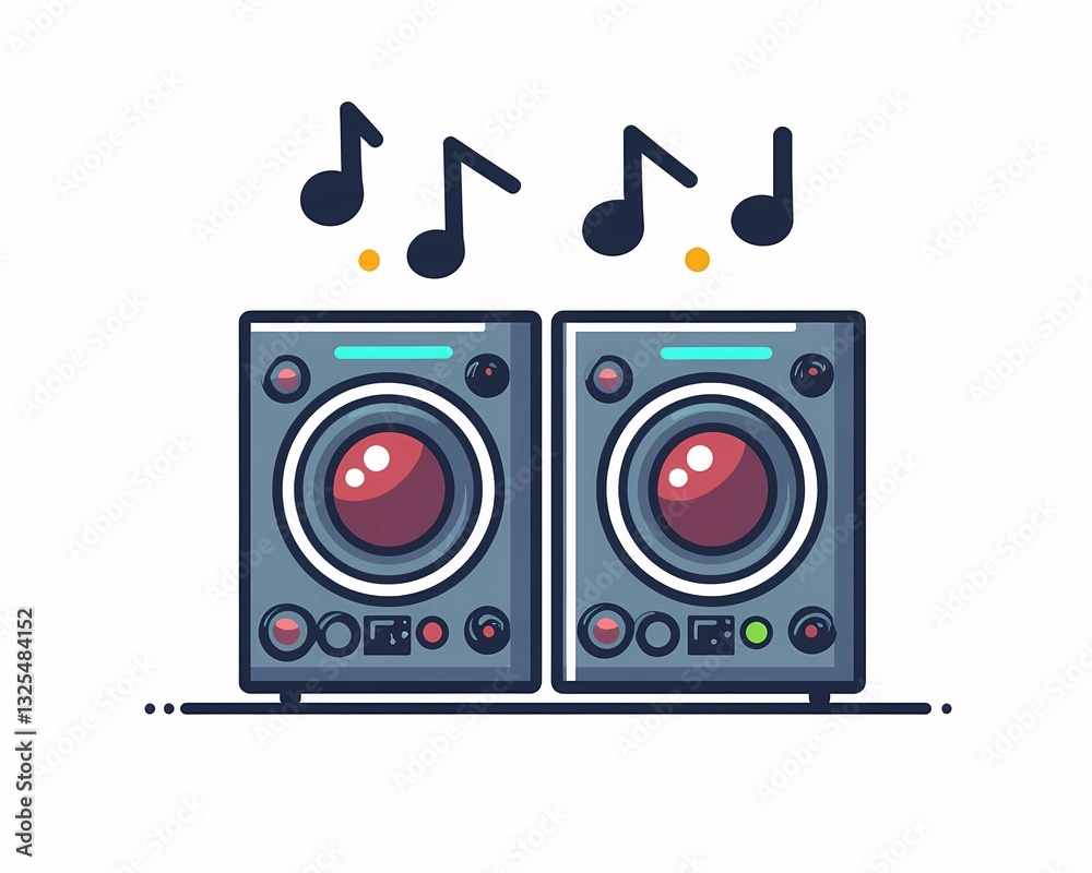 Fototapeta premium active speaker box logo illustration, trendy logo