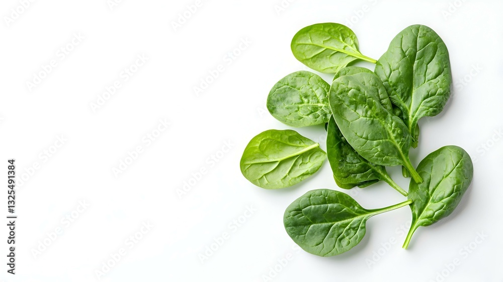 Fototapeta premium fresh spinach isolated on white background