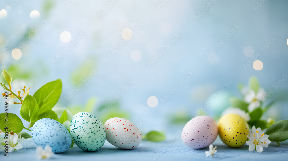 Fototapeta premium easter, egg, eggs, holiday, decoration, spring, food, celebration, blue, candy, green, yellow, color, colorful, chocolate, ball, season, tradition, symbol, grass, sweet, nature, nest, traditional, col