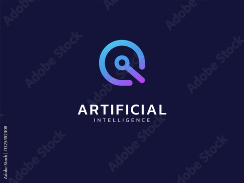 Artificial intelligence with letter a circuit board technology Analysis logo vector design concept. AI technology logotype symbol for advance technology, tech company, identity, robot, innovation, ui.